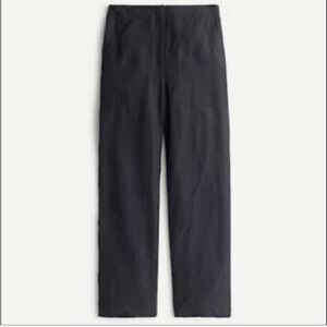 J. Crew Straight Leg Pants with Surplus Pockets 2 Black Office Career Minimalist